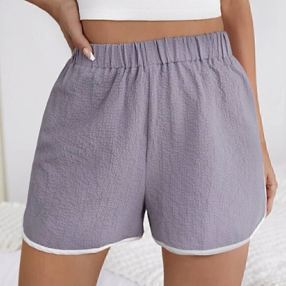 NWOT  LAVENDER CONTRAST BINDING SHORTS | DUSTY PURPLE | LIGHTWEIGHT | SUPER CUTE - Picture 9 of 9